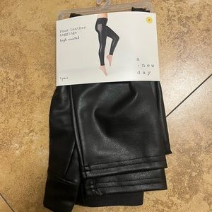 NWT faux leather leggings